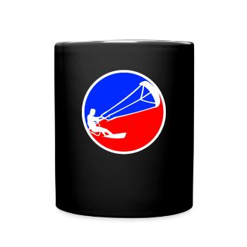 kite surfen Logo - Tasse einfarbig - Schwarz - Vorne