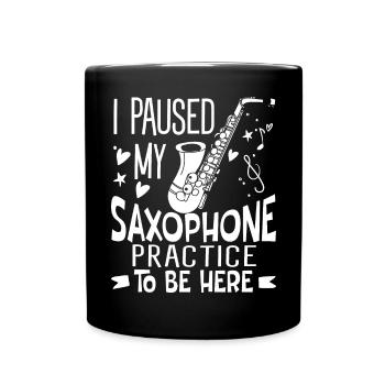 Saxophoniste Saxophoniste Saxophone - Mug uni - noir - Devant