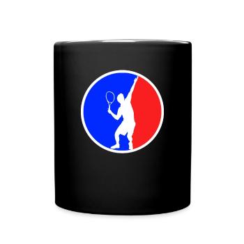 Tennis Logo - Tasse einfarbig - Schwarz - Vorne