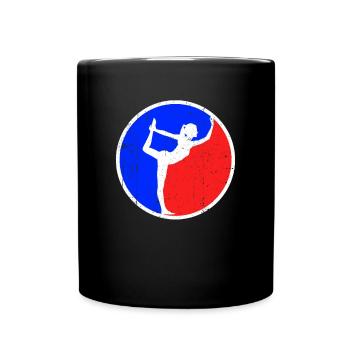 Yoga Logo - Tasse einfarbig - Schwarz - Vorne