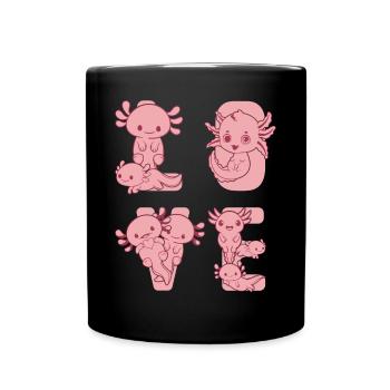 Axolotl Lover Axolotl LOVE Mignon Axolotl Kawaii Axo - Mug uni - noir - Devant