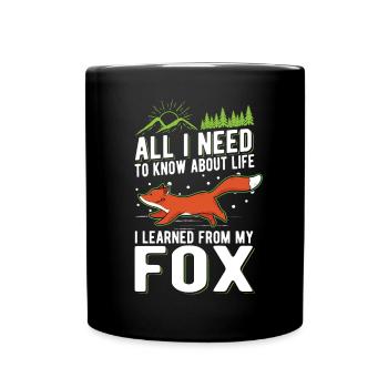 Fox Gift Red Fox - Full Colour Mug - black - Front