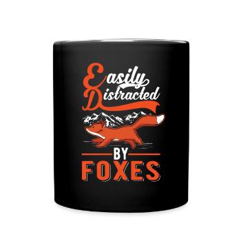 Facilement distrait par Foxes Fuchs - Mug uni - noir - Devant