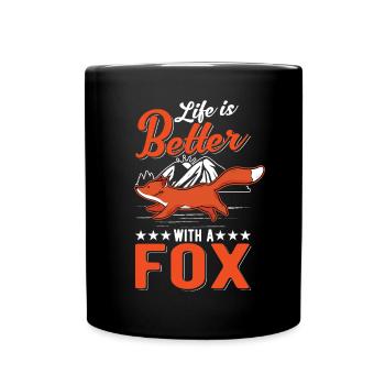 La vie est meilleure avec un Fox Rotfuchs Fuchs - Mug uni - noir - Devant