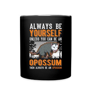 Opossum Gift Possum Pouch Rat - Full Colour Mug - black - Front