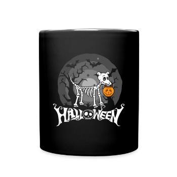 Halloween chien tour ou aigre - Mug uni - noir - Devant