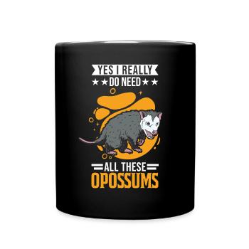 Opossum Gift Possum Pouch Rat - Full Colour Mug - black - Front