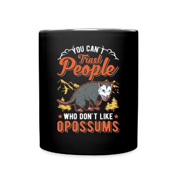 Opossum Gift Possum Pouch Rat - Full Colour Mug - black - Front