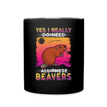 Beaver Beaver Dam Gift Beaver - Full Colour Mug - black - Front
