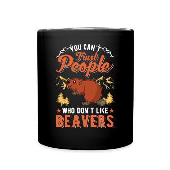 Beaver Beaver Dam Gift Beaver - Full Colour Mug - black - Front