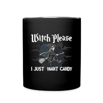 Bonbons de sorcière halloween - Mug uni - noir - Devant