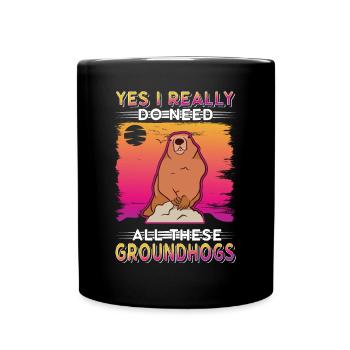 Groundhog Day Marmot - Full Colour Mug - black - Front