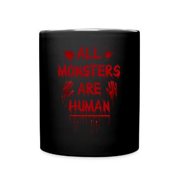 Tous les monstres sont humains Halloween - Mug uni - noir - Devant