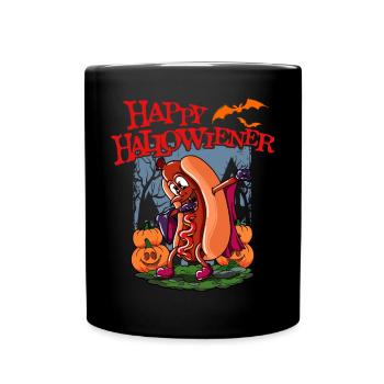 Happy Hallowiener Dracula Costume Funny Wiener - Tasse einfarbig - Schwarz - Vorne
