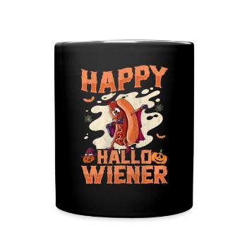 Happy Hallowiener Dracula Costume Funny Wiener - Tasse einfarbig - Schwarz - Vorne