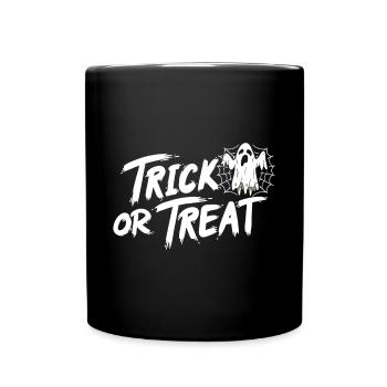 Trick Oder Treat Halloween - Tasse einfarbig - Schwarz - Vorne