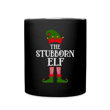 The stubborn elf Christmas season - Full Colour Mug - black - Front