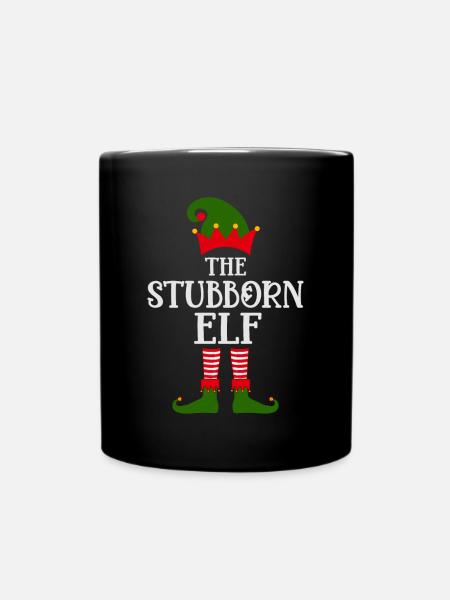 Die sture Elfe Weihnachtszeit - Tasse einfarbig - Schwarz