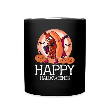 Happy Halloweener Dracula Costume Funny Wiener - Tasse einfarbig - Schwarz - Vorne