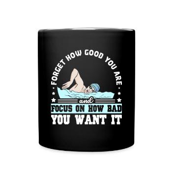 Nageur Natation Natation Dicton - Mug uni - noir - Devant