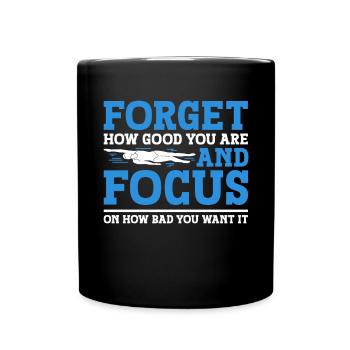 Nageur Natation Natation Dicton - Mug uni - noir - Devant