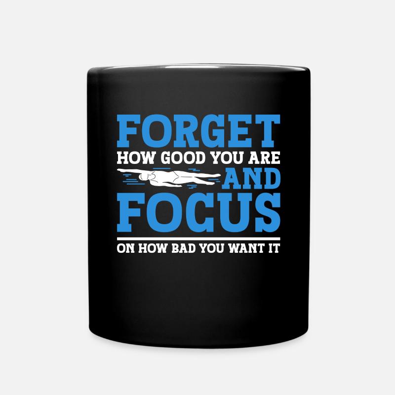 Schwimmer Schwimmen Schwimm Spruch - Tasse einfarbig - Schwarz