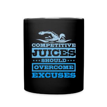 Les jus de compétition de natation devraient être surmontés - Mug uni - noir - Devant