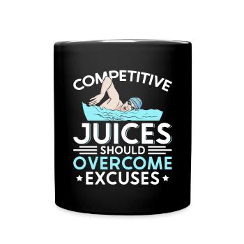 Les jus de compétition de natation devraient être surmontés - Mug uni - noir - Devant