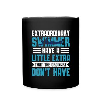 Équipe de natation nageuse - Mug uni - noir - Devant