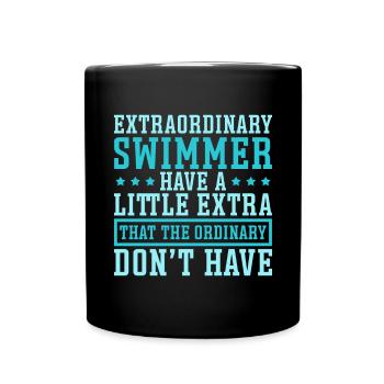 Équipe de natation nageuse - Mug uni - noir - Devant