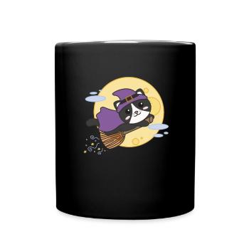 Chat Halloween Sorcière Enfants Sorcière Costume de Sorcière - Mug uni - noir - Devant