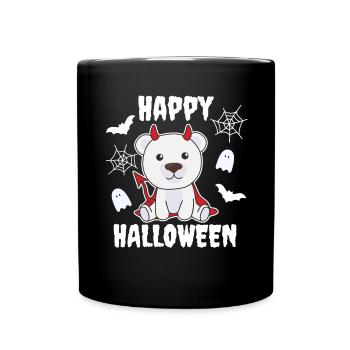 Ours polaire Joyeux Halloween Mignon Diable Enfants Costume - Mug uni - noir - Devant