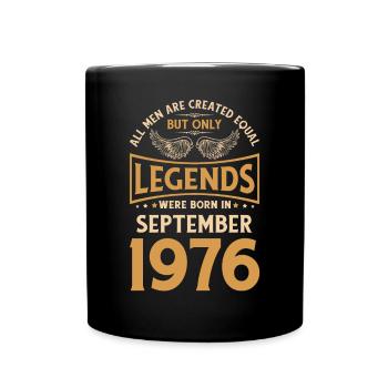 Birthday The Legends were born in September 1976 g - Full Colour Mug - black - Front
