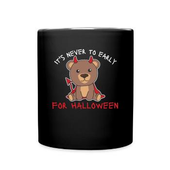 Ours il n’est jamais trop tôt pour le diable d’Halloween - Mug uni - noir - Devant