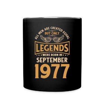 Birthday The Legends were born in September 1977 g - Full Colour Mug - black - Front