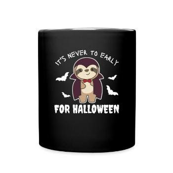 Paresseux il n’est jamais trop tôt pour le vampire d’Halloween - Mug uni - noir - Devant