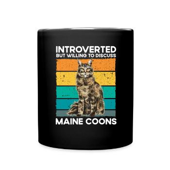 Maine Coon Chat - Mug uni - noir - Devant