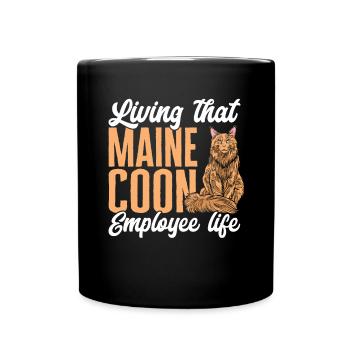 Maine Coon Chat - Mug uni - noir - Devant