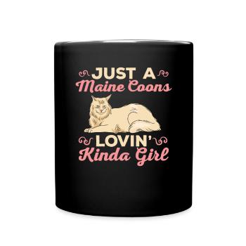Maine Coon Chat - Mug uni - noir - Devant