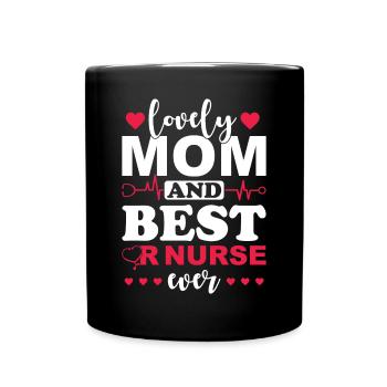 OP Krankenschwester Mutter - Tasse einfarbig - Schwarz - Vorne