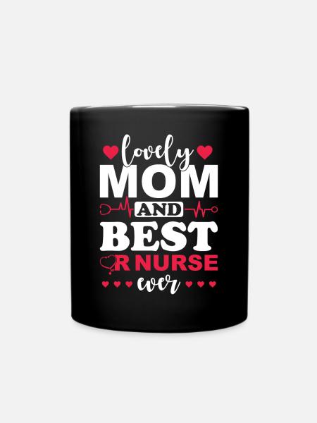 OP Krankenschwester Mutter - Tasse einfarbig - Schwarz
