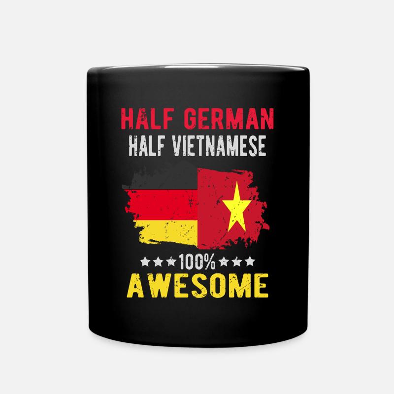 Halb Deutsch Halb Vietnamese - Tasse einfarbig - Schwarz