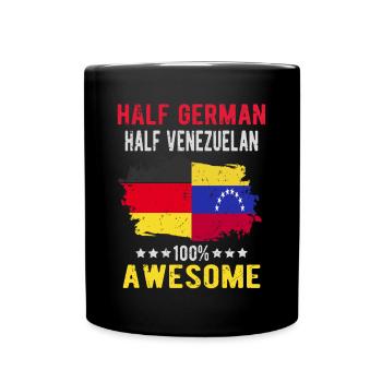 Half German Half Venezuelan - Full Colour Mug - black - Front