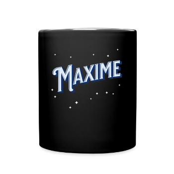 Maxime names personalized - Full Colour Mug - black - Front