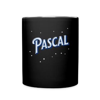 Pascal Namen personalisiert - Tasse einfarbig - Schwarz - Vorne