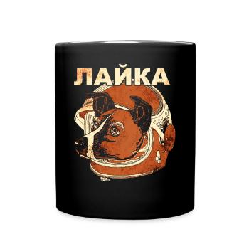 Laika Space Dog - Full Colour Mug - black - Front