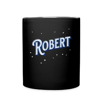 Robert Namen personalisiert - Tasse einfarbig - Schwarz - Vorne