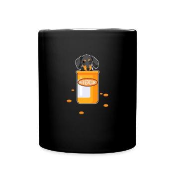 Dachshund Dog Dogs Dachshund Teckel Gift - Full Colour Mug - black - Front