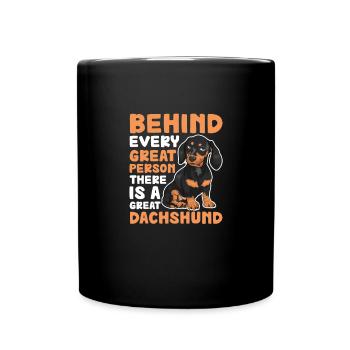 Dachshund Dog Dogs Dachshund Teckel Gift - Full Colour Mug - black - Front