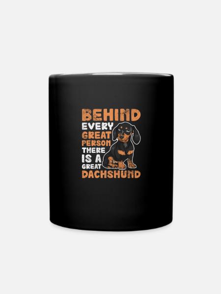 Dackel - Tasse einfarbig - Schwarz
